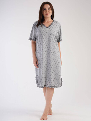 Купить Хлопковая ночная сорочка с принтом в сердечко VIENETTA 3041401848 в Украина в Lingerie.ua - Одяг для дому та відпочинку, Фото 3