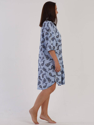 Купить Хлопковый женский халат на пуговицах VIENETTA 3032690161 в Украина в Lingerie.ua - Одяг для дому та відпочинку, Фото 3