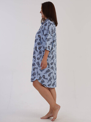 Купить Хлопковый женский халат на пуговицах VIENETTA 3032690161 в Украина в Lingerie.ua - Одяг для дому та відпочинку, Фото 4