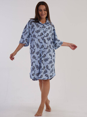 Купить Хлопковый женский халат на пуговицах VIENETTA 3032690161 в Украина в Lingerie.ua - Одяг для дому та відпочинку, Фото 5