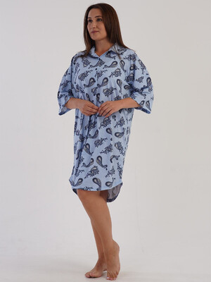 Купить Хлопковый женский халат на пуговицах VIENETTA 3032690161 в Украина в Lingerie.ua - Одяг для дому та відпочинку, Фото 6