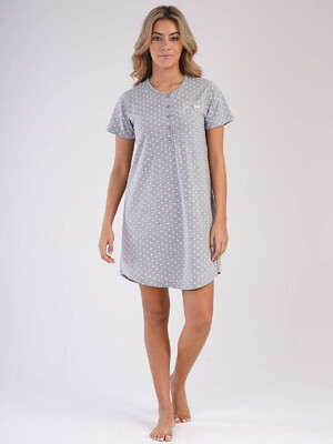 Купить Трикотажная ночная сорочка с коротким рукавом VIENETTA 3031960451 в Украина в Lingerie.ua - Одяг для дому та відпочинку, Фото 1