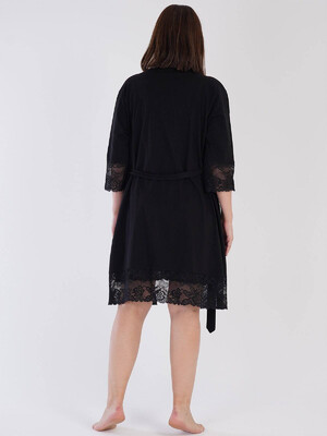 Купить Хлопковый комплект из ночной сорочки и халата с кружевом VIENETTA 3010330000 в Украина в Lingerie.ua - Одяг для дому та відпочинку, Фото 5