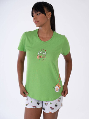 Купить Хлопковый комплект с шортами VIENETTA 3100050158 в Украина в Lingerie.ua - Одяг для дому та відпочинку, Видео