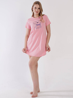 Купить Хлопковая туника с коротким рукавом VIENETTA 3101080000 в Украина в Lingerie.ua - Одяг для дому та відпочинку, Фото 4