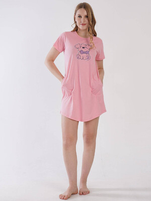 Купить Хлопковая туника с коротким рукавом VIENETTA 3101080000 в Украина в Lingerie.ua - Одяг для дому та відпочинку, Фото 7