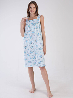 Купить Хлопковая ночная сорочка на широких бретельках VIENETTA 1613940647 в Украина в Lingerie.ua - Одяг для дому та відпочинку, Фото 2