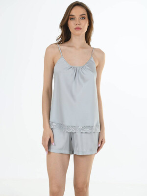 Купить Шелковая пижама с шортами VIENETTA 1611935206 в Украина в Lingerie.ua - Одяг для дому та відпочинку, Фото 3