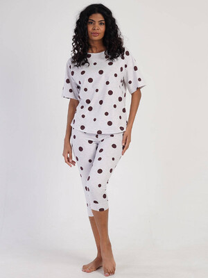 Купить Хлопковый комплект из футболки и капри VIENETTA 3113250642 в Украина в Lingerie.ua - Одяг для дому та відпочинку, Фото 2