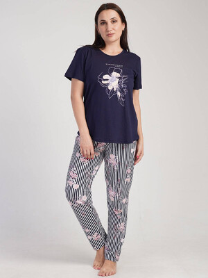 Купить Хлопковый комплект большого размера с брюками VIENETTA 3111725926 в Украина в Lingerie.ua - Одяг для дому та відпочинку, Видео