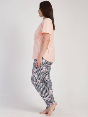 Купить Хлопковый комплект большого размера с брюками VIENETTA 3111725926 в Украина в Lingerie.ua - Одяг для дому та відпочинку, Фото 2