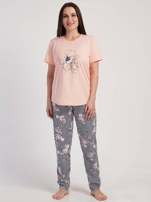 Купить Хлопковый комплект большого размера с брюками VIENETTA 3111725926 в Украина в Lingerie.ua - Одяг для дому та відпочинку, Фото 4