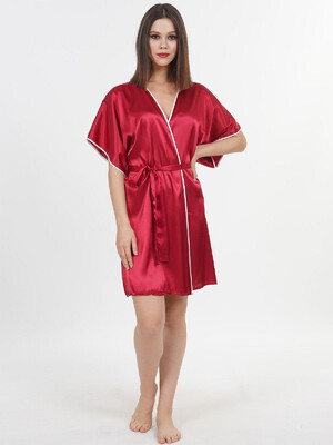 Купить Шовковий халат кімоно короткий VIENETTA SATEEN 1608284848 в Украина