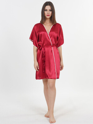 Купить Шовковий халат кімоно короткий VIENETTA SATEEN 1608284848 в Украина в Lingerie.ua - Одяг для дому та відпочинку, Фото 5