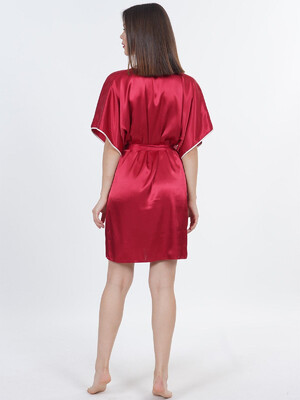 Купить Шовковий халат кімоно короткий VIENETTA SATEEN 1608284848 в Украина в Lingerie.ua - Одяг для дому та відпочинку, Фото 6