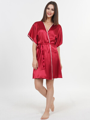 Купить Шовковий халат кімоно короткий VIENETTA SATEEN 1608284848 в Украина в Lingerie.ua - Одяг для дому та відпочинку, Фото 10