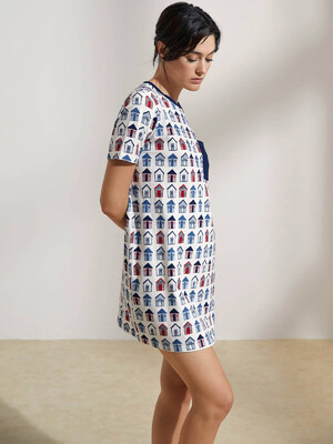 Купить Хлопковая туника свободного покроя с коротким рукавом HAYS 36206 в Украина в Lingerie.ua - Одяг для дому та відпочинку, Фото 4