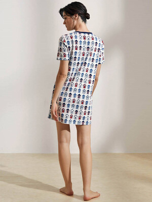 Купить Хлопковая туника свободного покроя с коротким рукавом HAYS 36206 в Украина в Lingerie.ua - Одяг для дому та відпочинку, Фото 7