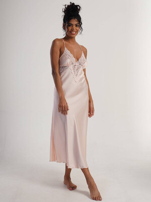 Купить Шелковый длинный пеньюар на бретельках VIENETTA 1612162180 в Украина в Lingerie.ua - Одяг для дому та відпочинку, Фото 3