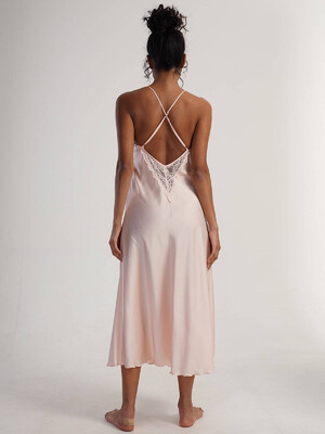 Купить Шелковый длинный пеньюар на бретельках VIENETTA 1612162180 в Украина в Lingerie.ua - Одяг для дому та відпочинку, Фото 6