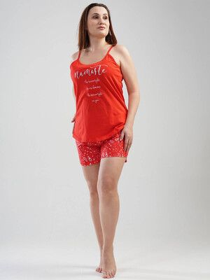 Хлопковый комплект женский из майки и шорт VIENETTA 1114590713