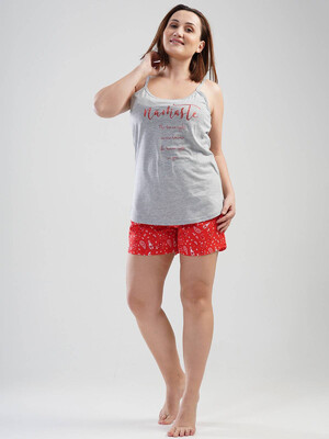 Купить Хлопковый комплект женский из майки и шорт VIENETTA 1114590713 в Украина в Lingerie.ua - Одяг для дому та відпочинку, Фото 3