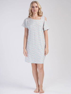 Купить Хлопковая ночная сорочка с коротким рукавом VIENETTA 4010527555 в Украина