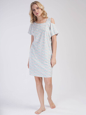 Купить Хлопковая ночная сорочка с коротким рукавом VIENETTA 4010527555 в Украина в Lingerie.ua - Одяг для дому та відпочинку, Фото 4