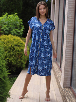 Купить Хлопковый летний халат большого размера на молнии LINGERIE 170714 в Украина в Lingerie.ua - Одяг для дому та відпочинку, Фото 8