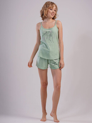 Купить Хлопковый комплект с шортами VIENETTA 1115440000 в Украина в Lingerie.ua - Одяг для дому та відпочинку, Фото 1