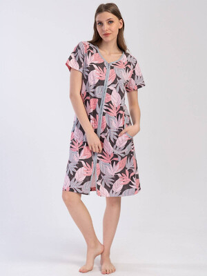 Купить Хлопковый халат на молнии VIENETTA 4020144027 в Украина в Lingerie.ua - Одяг для дому та відпочинку, Видео