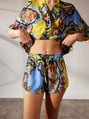 Купить Летние шорты из купро с этническим принтом HAYS 36302 в Украина