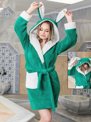 Купить Теплый плюшевый халат с ушками COCOON O06-5061 в Украина в Lingerie.ua - Одяг для дому та відпочинку, Фото 2