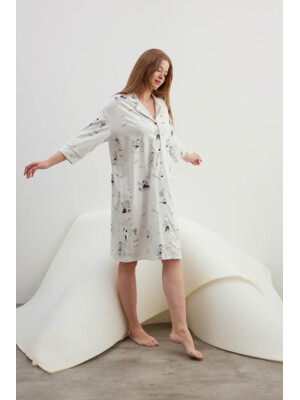 Купить Хлопковый халат на пуговицах HAYS 40383 в Украина в Lingerie.ua - Одяг для дому та відпочинку, Фото 2