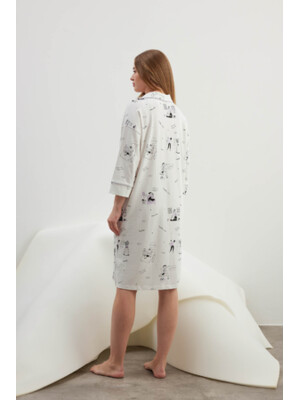 Купить Хлопковый халат на пуговицах HAYS 40383 в Украина в Lingerie.ua - Одяг для дому та відпочинку, Фото 4