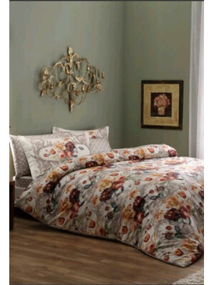 Купить Двуспальный комплект постельного белья TAC Digital Saten Sharon в Украина в Lingerie.ua - Одяг для дому та відпочинку, Фото 1