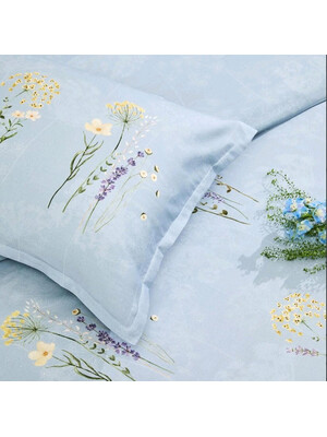 Купить Двуспальный комплект постельного белья TAC Saten Organik LILLIAN в Украина в Lingerie.ua - Одяг для дому та відпочинку, Фото 2