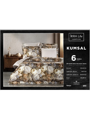 Купить Двуспальный комплект постельного белья IKRA LIFE Saten Silk KUMSAL в Украина в Lingerie.ua - Одяг для дому та відпочинку, Фото 2