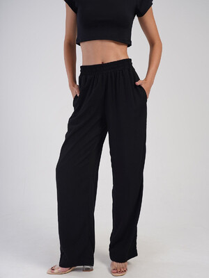 Купить Черные женские брюки из вискозы VIENETTA PLUS 4053250000 в Украина в Lingerie.ua - Одяг для дому та відпочинку, Фото 3