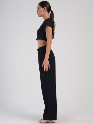 Купить Черные женские брюки из вискозы VIENETTA PLUS 4053250000 в Украина в Lingerie.ua - Одяг для дому та відпочинку, Фото 5