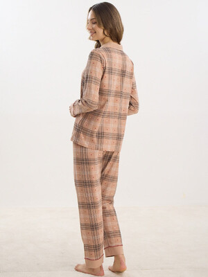 Купить Хлопковая классическая пижама с длинным рукавом SEVIM 16046 в Украина в Lingerie.ua - Одяг для дому та відпочинку, Фото 2