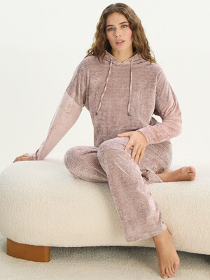 Купить Велюровый домашний костюм с капюшоном SEVIM 16100 в Украина в Lingerie.ua - Одяг для дому та відпочинку, Фото 4