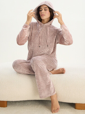 Купить Велюровый домашний костюм с капюшоном SEVIM 16100 в Украина в Lingerie.ua - Одяг для дому та відпочинку, Фото 5