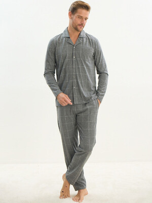 Купить Бавовняна класична піжама в клітинку SVM 9523 в Украина