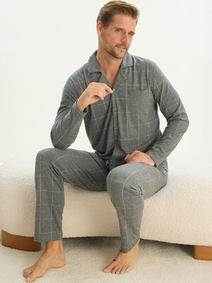 Купить Бавовняна класична піжама в клітинку SVM 9523 в Украина в Lingerie.ua - Одяг для дому та відпочинку, Фото 3