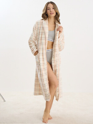 Купить Теплый халат из велсофта на запах SEVIM 16209 в Украина в Lingerie.ua - Одяг для дому та відпочинку, Фото 4