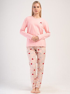 Хлопковый домашний женский комплект VIENETTA PINK 4040185105