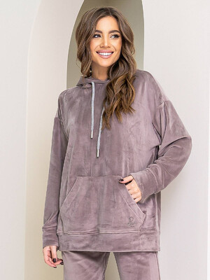 Купить Велюровый женский костюм с худи LINGERIE 170618 в Украина в Lingerie.ua - Одяг для дому та відпочинку, Фото 14