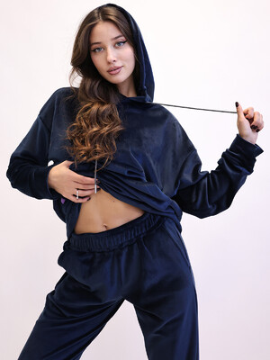 Купить Велюровый женский костюм с худи LINGERIE 170618 в Украина в Lingerie.ua - Одяг для дому та відпочинку, Фото 5