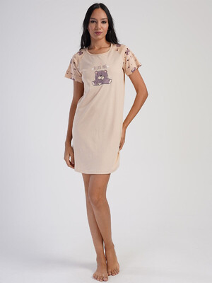 Купить Хлопковая домашняя туника с коротким рукавом VIENETTA 4010097048 в Украина в Lingerie.ua - Одяг для дому та відпочинку, Фото 3